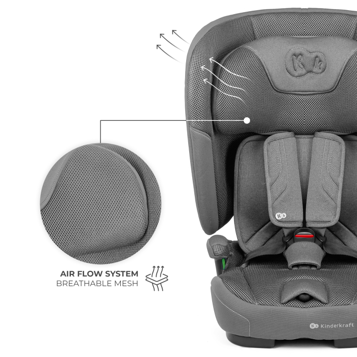 SCAUN AUTO KINDERKRAFT FIX2GO 76-150 CM, GREY [10]