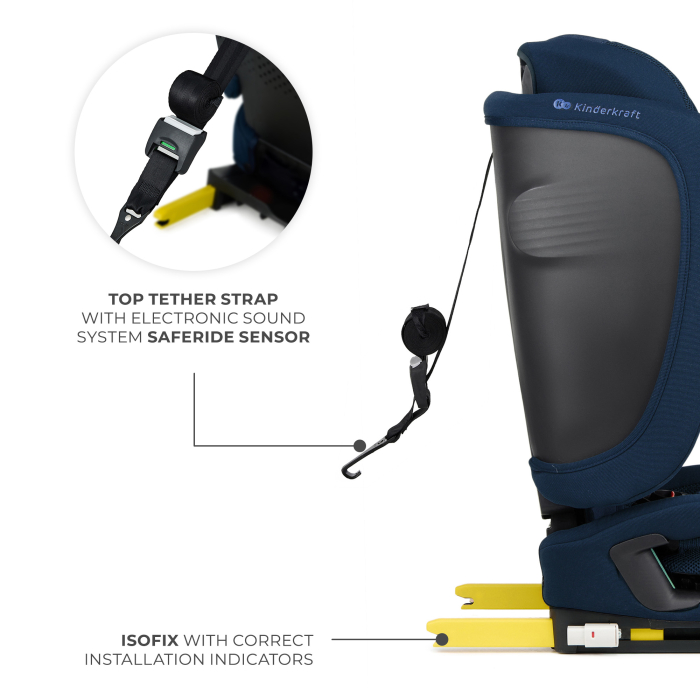 SCAUN AUTO KINDERKRAFT FIX2GO 76-150 CM, NAVY [5]