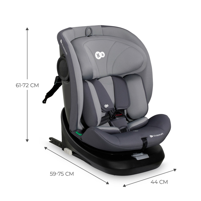 SCAUN AUTO KINDERKRAFT I-GROW I-SIZE 40-150 CM, GREY [9]