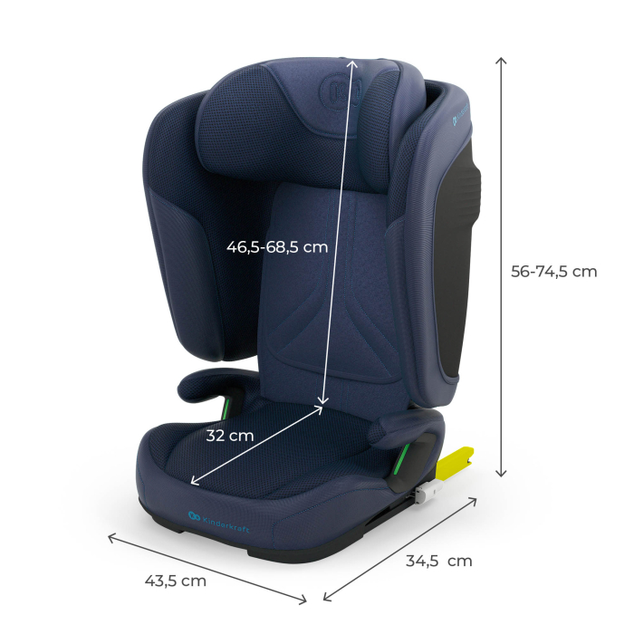 SCAUN AUTO KINDERKRAFT UNITY2 100-150 CM, NAVY [9]