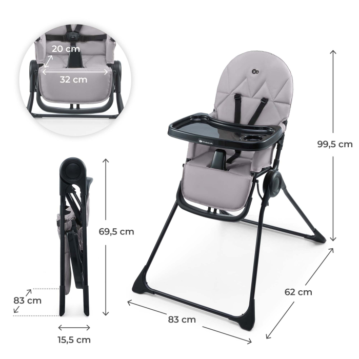 SCAUN DE MASA KINDERKRAFT BINCI, GREY [5]