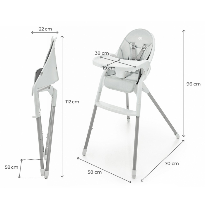SCAUN DE MASA KINDERKRAFT DINNLY, GREY [11]