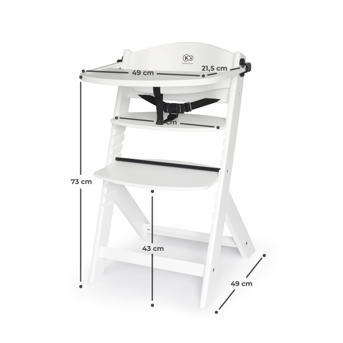 SCAUN DE MASA KINDERKRAFT ENOCK, 3 IN 1, FULL WHITE [6]