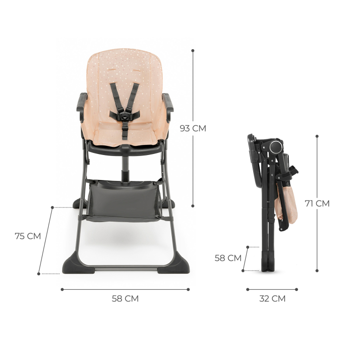 SCAUN DE MASA KINDERKRAFT FOLDEE, PLIABIL, PINK [8]