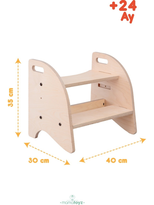 Scaun inaltator tip scara cu 2 trepte pentru copii, model 1, MamaToyz [2]