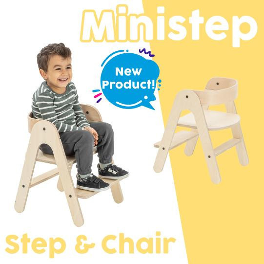 Scaunel inaltator 2 in 1 din lemn MamaToyz [2]