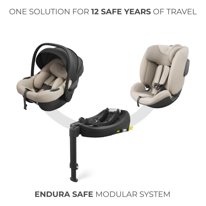 SCOICA AUTO KINDERKRAFT I-LITE CU BAZA ENDURA SAFE FX BEIGE [2]