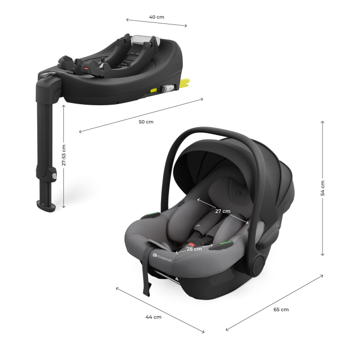 SCOICA AUTO KINDERKRAFT I-LITE CU BAZA ISOFIX ENDURA SAFE FX, GRAY [7]
