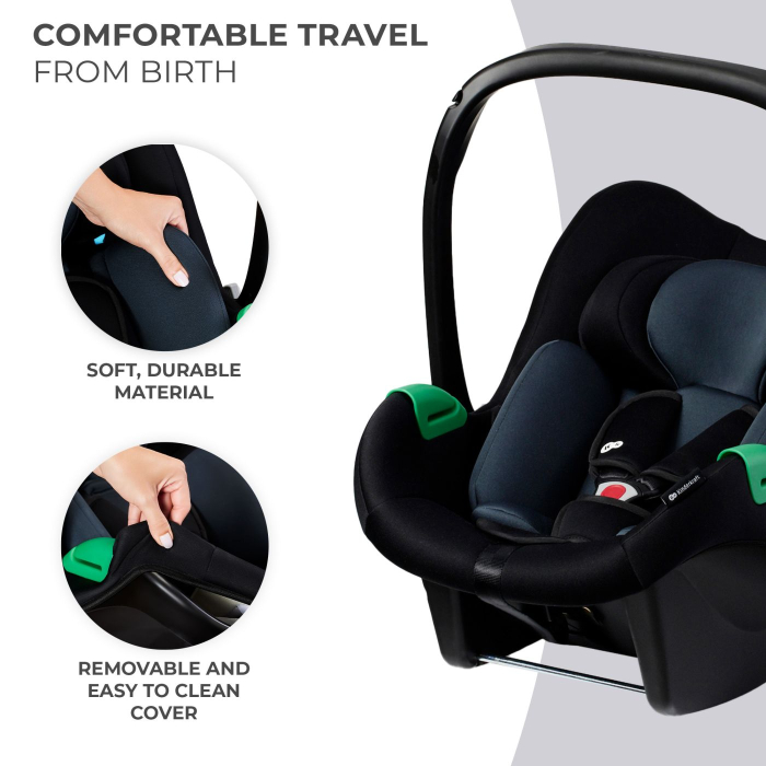 SCOICA AUTO KINDERKRAFT MINK PRO I-SIZE 40-75 CM + BAZA ZESTAW BLACK [9]