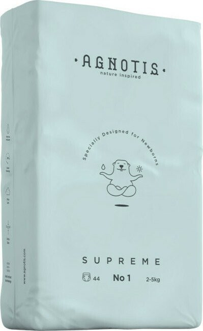 Scutece hipoalergenice Supreme Agnotis, marimea nr.1, 2-5 kg, 44 bucati [6]