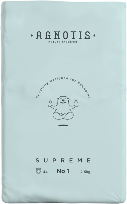 Scutece hipoalergenice Supreme Agnotis, marimea nr.1, 2-5 kg, 44 bucati [2]