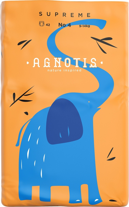 Scutece hipoalergenice Supreme Agnotis, marimea nr. 4, 9-14 kg, 42 bucati [3]