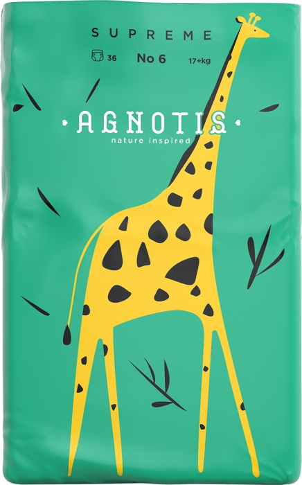 Scutece hipoalergenice Supreme Agnotis, marimea nr. 6, 17+ kg, 36 bucati [3]