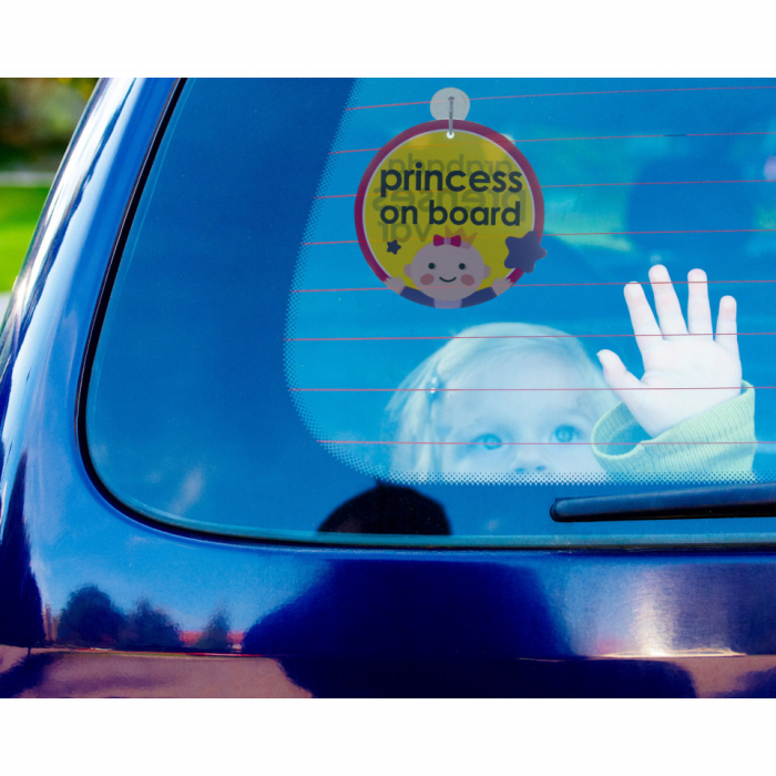 Semn luneta Baby/Prince/Princess on board cu ventuza (Culoare: Galben) [4]