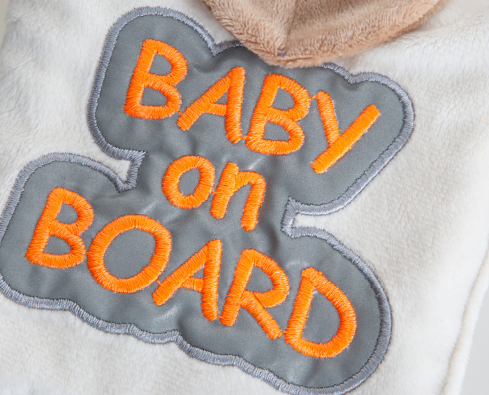Semn reflectorizant Baby on Board BabyJem, rosu [6]