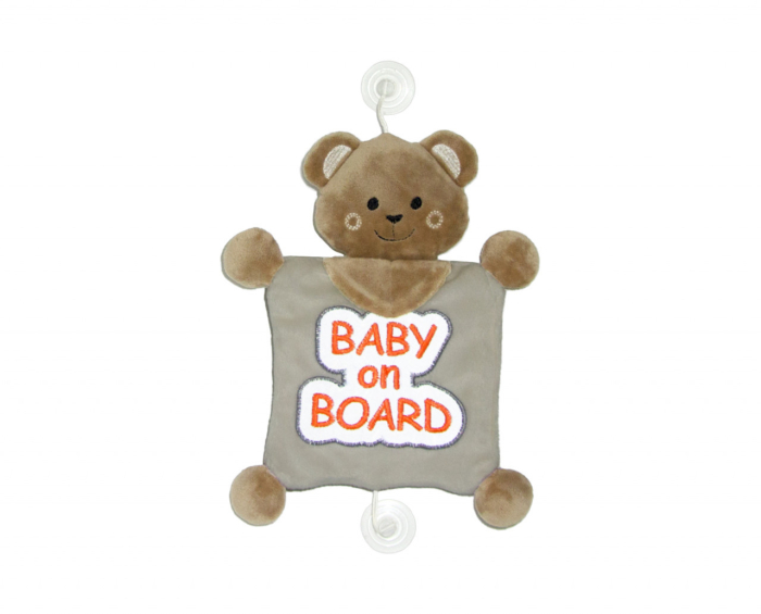 Semn reflectorizant Baby on Board BabyJem, rosu [2]