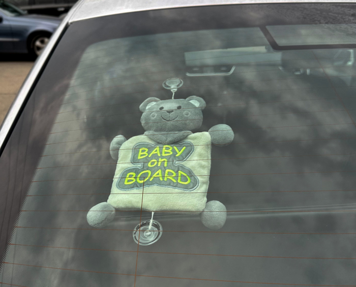 Semn reflectorizant Baby on Board BabyJem, verde [2]