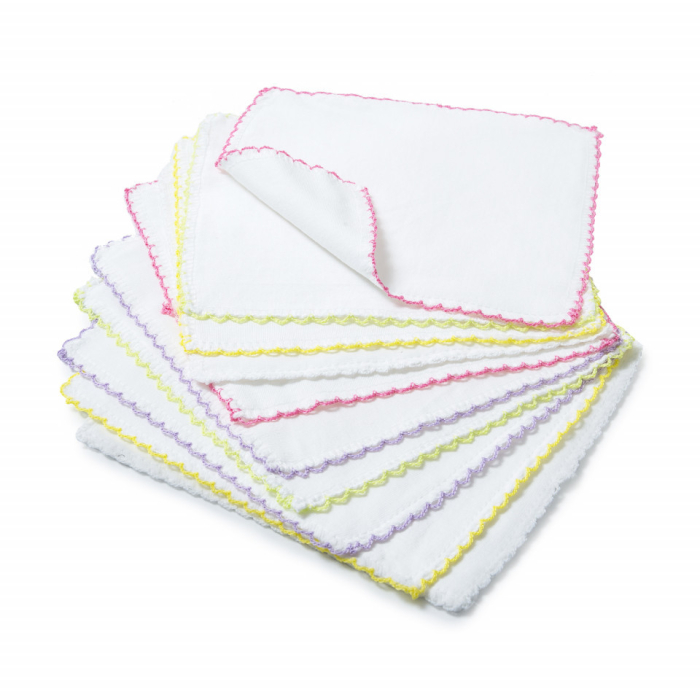 Set 10 batistute BabyJem din bumbac pentru copii 20x20 cm [2]