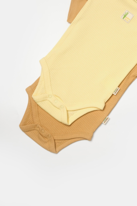 Set 2 body Bamboo, galben, BabyCosy, 50% bumbac+50%bambus [7]