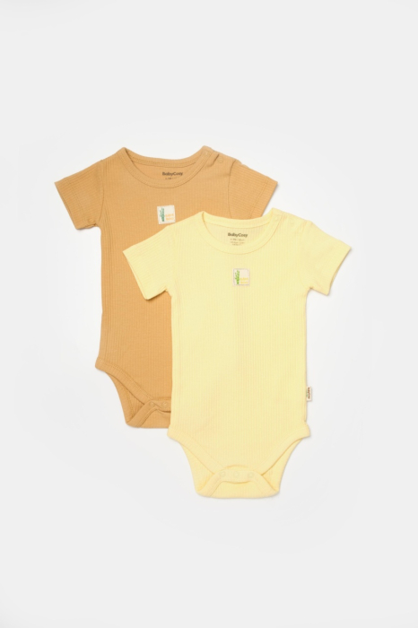 Set 2 body Bamboo, galben, BabyCosy, 50% bumbac+50%bambus [2]