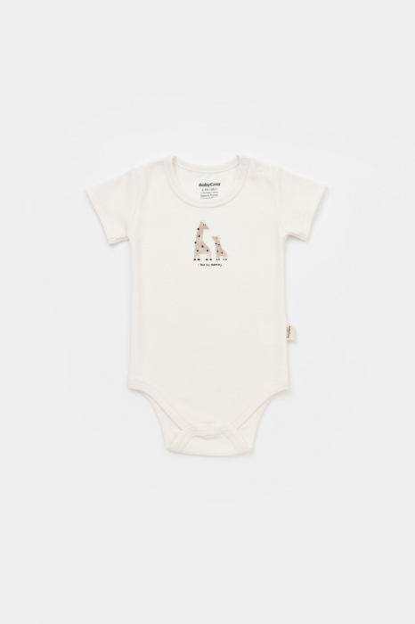 Set 2 body-uri bebe unisex Girafa, BabyCosy, 100% bumbac organic [4]