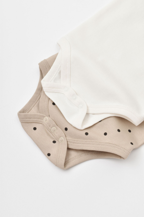 Set 2 body-uri bebe unisex Girafa, BabyCosy, 100% bumbac organic [8]