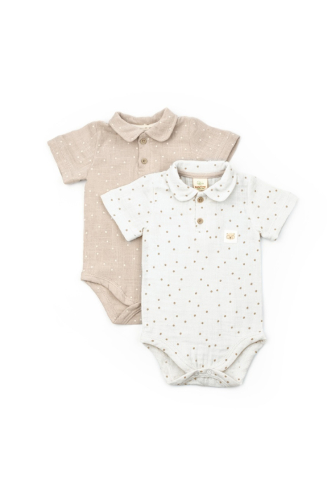 Set 2 body-uri cu guler TeddyBear, BabyCosy, 100% bumbac [8]