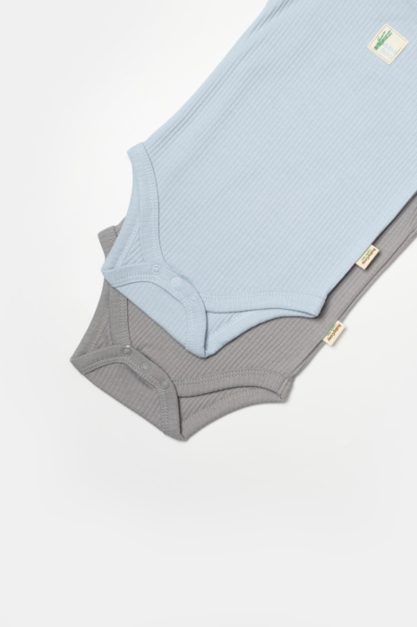 Set 2 body-uri fara maneci Bamboo, bleu, BabyCosy, 50% bambus+50% bumbac [7]