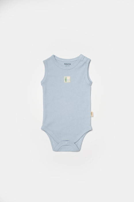Set 2 body-uri fara maneci Bamboo, bleu, BabyCosy, 50% bambus+50% bumbac [4]