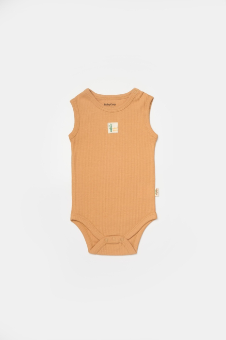 Set 2 body-uri fara maneci Bamboo, galben, BabyCosy, 50% bambus+50% bumbac [4]