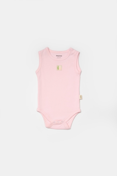 Set 2 body-uri fara maneci Bamboo, roz, BabyCosy, 50% bambus+50% bumbac [5]