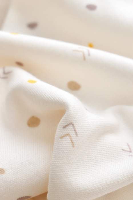 Set 2 body-uri fara maneci bebe unisex -100% bumbac organic - Ecru cu buline, BabyCosy [8]