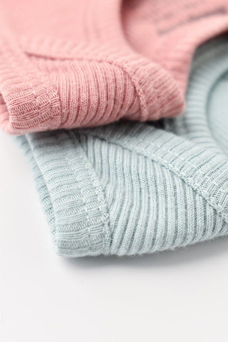 Set 2 body-uri fara maneci bebe unisex din bumbac organic si modal - Mint/Rose, BabyCosy [3]