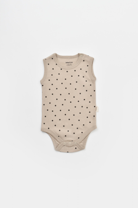 Set 2 body-uri fara maneci bebe unisex Girafa, BabyCosy, 100% bumbac organic [3]