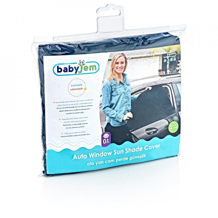Set 2 bucati parasolar auto BabyJem Sun Shade Cover (Model: 47x107 cm) [3]