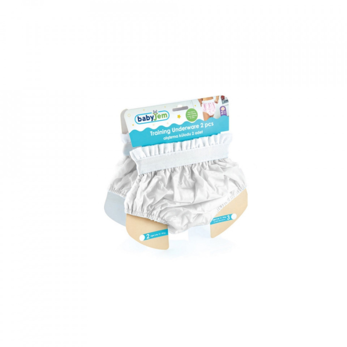 Set 2 chilotei antrenament BabyJem, nr.3 14-18 kg (Culoare: Alb) [3]