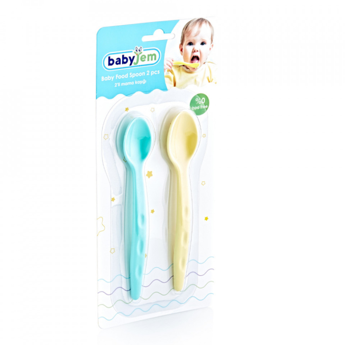 Set 2 lingurite pentru copii BabyJem (Culoare: Bleu) [2]