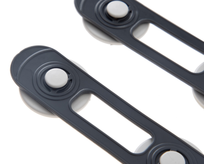 Set 2 mini sigurante universale pentru usi si dulapuri BabyJem, antracit [3]