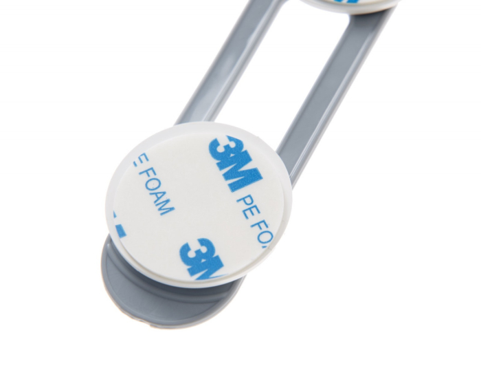 Set 2 mini sigurante universale pentru usi si dulapuri BabyJem, gri [12]