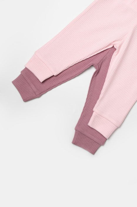 Set 2 pantaloni Bamboo, roz, BabyCosy, 50%bumbac+50% bambus [6]