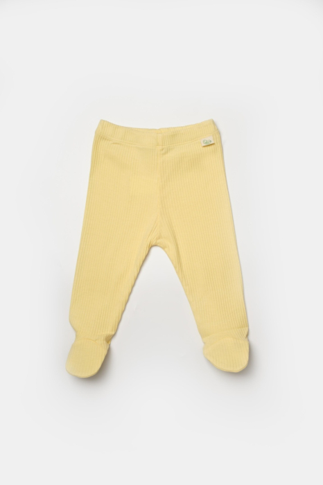Set 2 pantaloni cu botosei Bamboo, galben, BabyCosy, 50%bumbac+50% bambus [5]