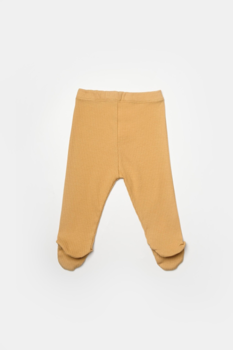 Set 2 pantaloni cu botosei Bamboo, galben, BabyCosy, 50%bumbac+50% bambus [4]