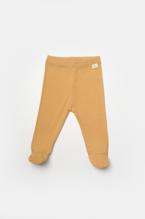 Set 2 pantaloni cu botosei Bamboo, galben, BabyCosy, 50%bumbac+50% bambus [3]