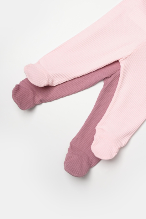 Set 2 pantaloni cu botosei Bamboo, roz, BabyCosy, 50%bumbac+50% bambus [7]