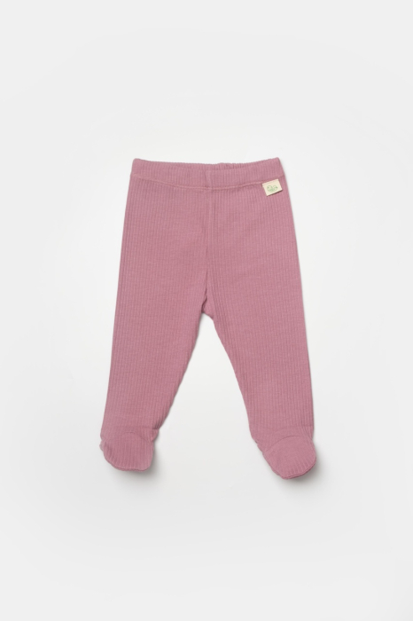Set 2 pantaloni cu botosei Bamboo, roz, BabyCosy, 50%bumbac+50% bambus [3]