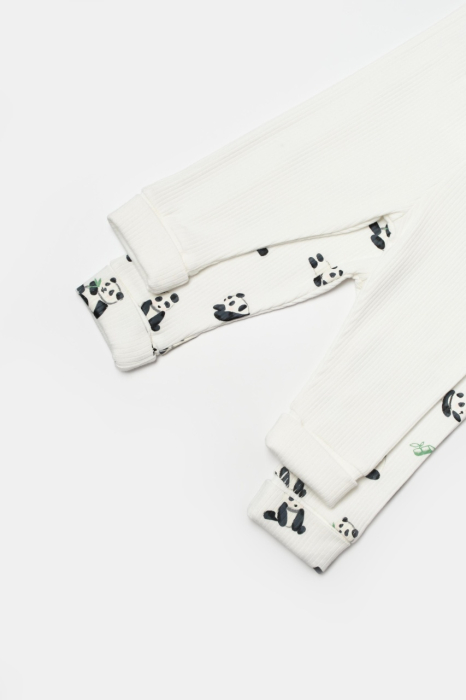 Set 2 pantaloni Panda, BabyCosy, 50%bumbac+50% bambus [6]
