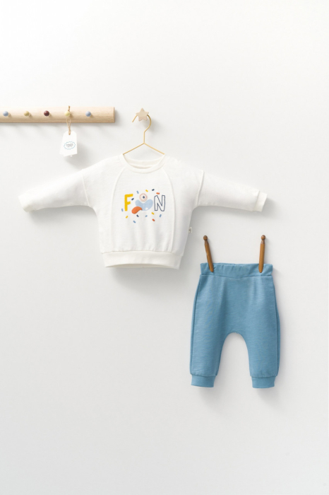 Set 2 piese cu bluzita si pantalonasi de trening Monster, Tongs baby [2]