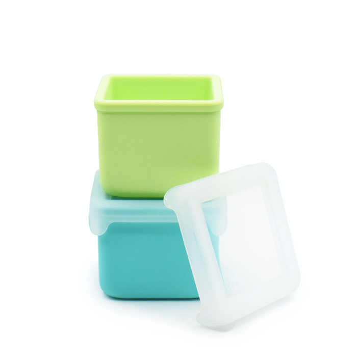 SET 2 RECIPIENTE SILICON, MELII, BLUE LIME [3]