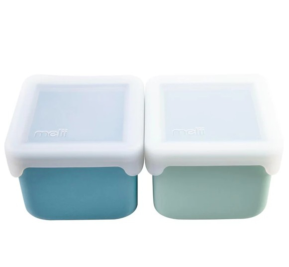 SET 2 RECIPIENTE SILICON, MELII, BLUE MINT [2]