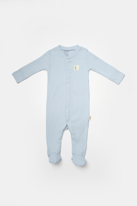 Set 2 salopete lungi Bamboo, blue, BabyCosy, 50%bumbac+50% bambus [4]